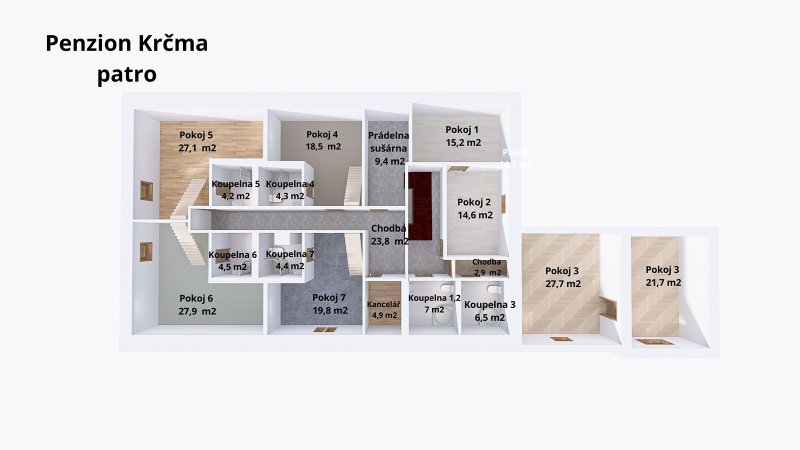 Prodej, penzion s apartmány, 2000 m2, Dolní Morava