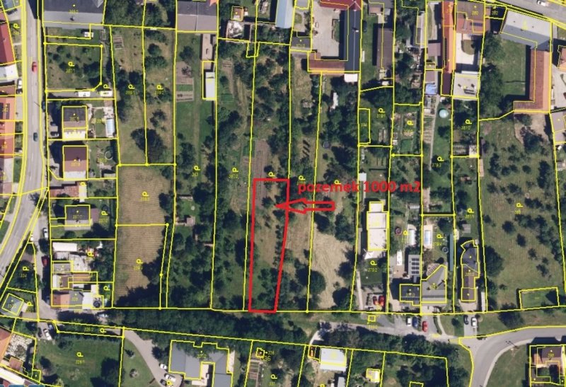 Prodej, stavební pozemek 1000 m2, Olomouci – Droždín