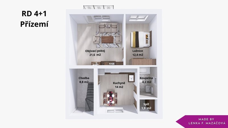 Prodej, rodinného domu 4+1 se zahradou 580 m2, Uničov