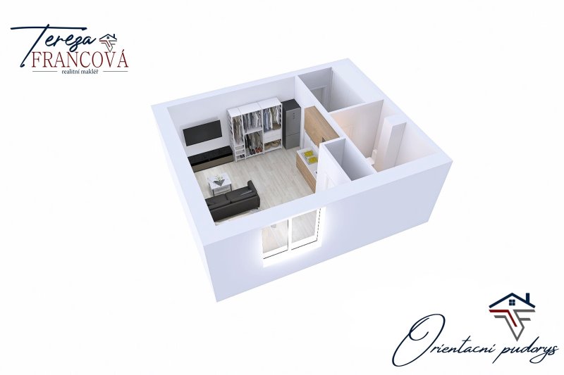 Prodej bytu 1+kk, 33 m² – Prostějov, ul. Krokova