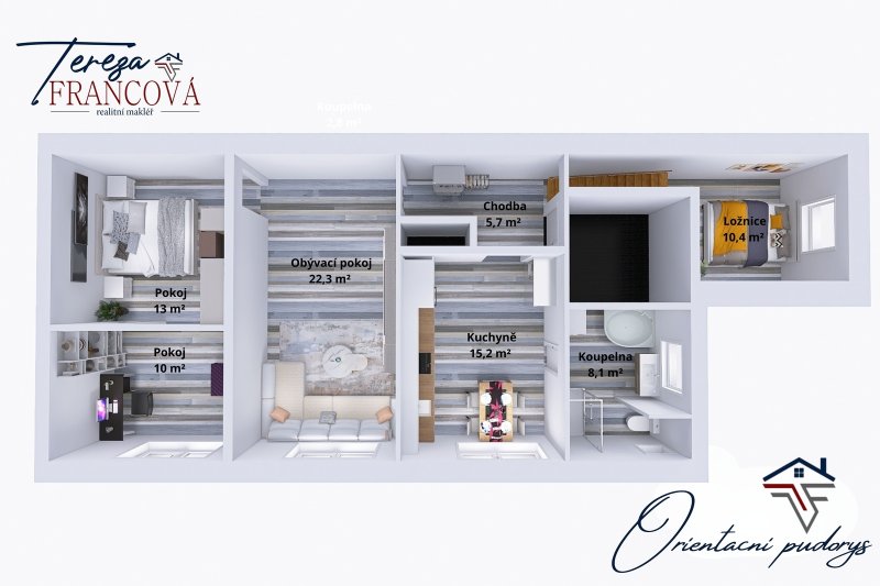 Prodej bytu 3+1, 84 m² – Prostějov, ul. Krokova